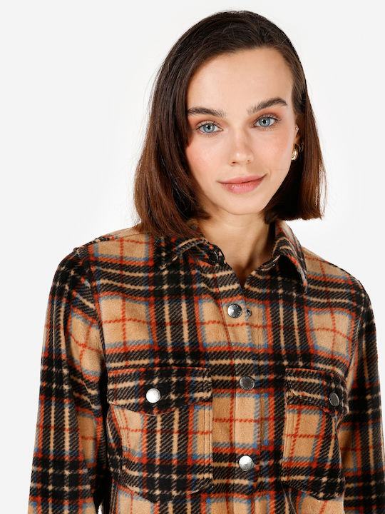 Langärmelig Damen Hemd Multicolor