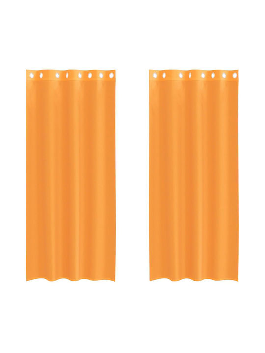 vidaXL Curtain Window with Grommet Orange 140x225cm