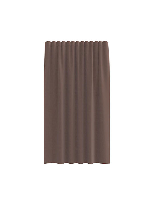 vidaXL vidaXL Vorhänge Fenster mit Obere Registerkarte Braune 140x175cm