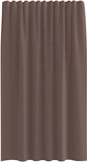 vidaXL Set Vorhänge Fenster mit Obere Registerkarte Voile Braune 140x175cm