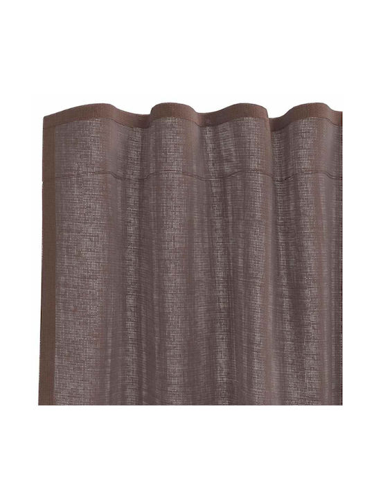 vidaXL vidaXL Vorhänge Fenster mit Obere Registerkarte Braune 140x175cm