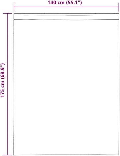 vidaXL Set Vorhänge Fenster mit Obere Registerkarte Voile Braune 140x175cm
