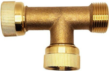 Aquajet T Shaped Connector Pipe Bronze