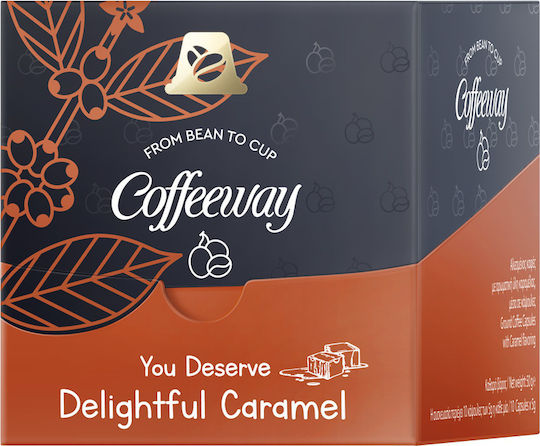 Coffeeway Капсули Еспресо Caramel Карамел Съвместими с машина Nespresso 10капси
