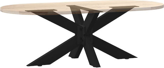vidaXL Table Stand made of Metal Black Velvet-Black Metal 98x58x42cm