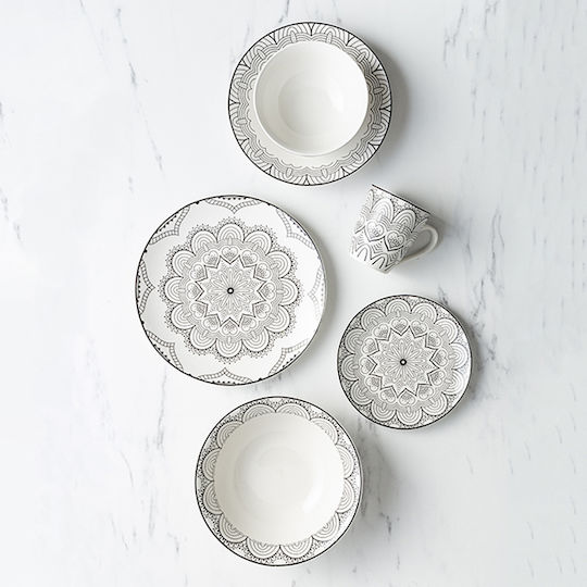 Nava Plate Soup made of Porcelain White with Diameter 23cm