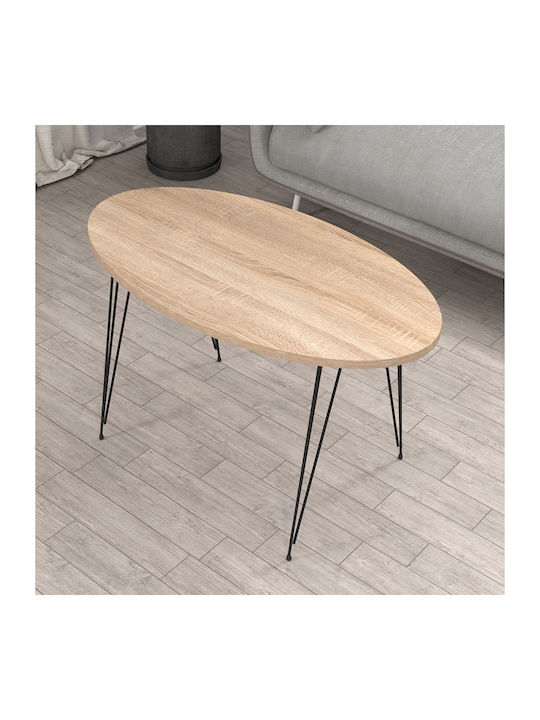 Oval Coffee Table Granit Wooden Sonoma L90xW50xH42cm.