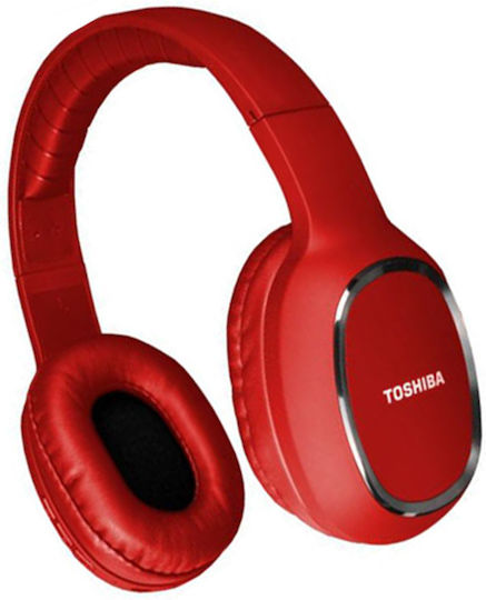 Toshiba RZE-BT160H Wireless / Wired Over Ear Headphones with 6 hours of Operation Red