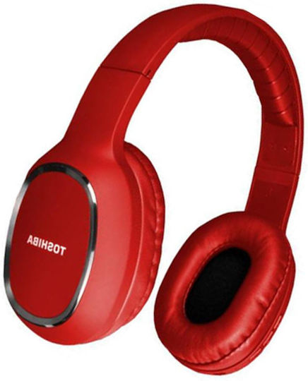 Toshiba RZE-BT160H Wireless / Wired Over Ear Headphones with 6 hours of Operation Red