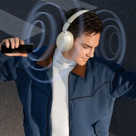 Baseus Bass 35 Max Wireless / Wired On Ear Headphones with 46 hours of Operation and Quick Charge White