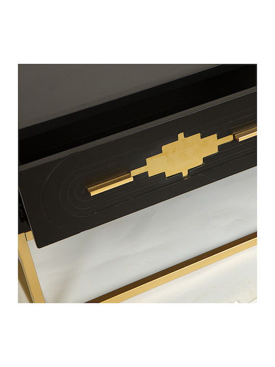Rectangular Central Metal Coffee Table Black M120xW60xH45cm