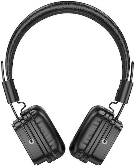 Hoco W56 Ασύρματα / Ενσύρματα On Ear Ακουστικά με 28 ώρες Λειτουργίας Μαύρα