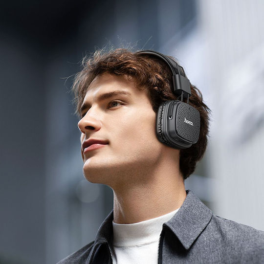 Hoco W56 Ασύρματα / Ενσύρματα On Ear Ακουστικά με 28 ώρες Λειτουργίας Μαύρα