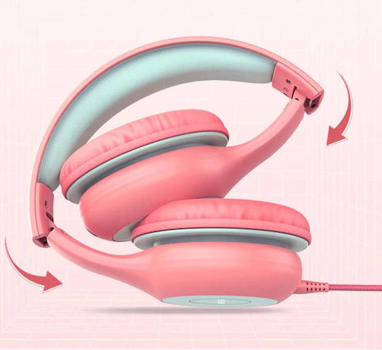 Earfun Kids K1 Wired On Ear Headphones Pink K1PB