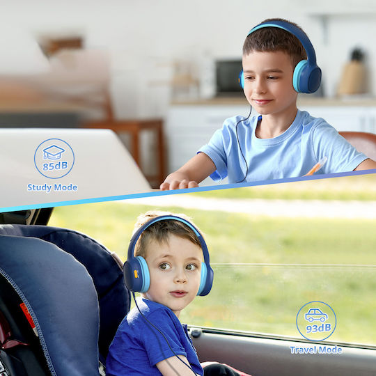 Tronsmart KH01 Cu fir Pentru copii On Ear Căști Albastre