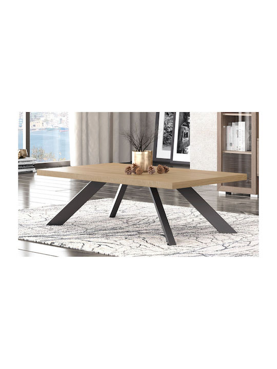 Rectangular Coffee Table Νο 14 Wooden Latte L120xW70xH42cm.