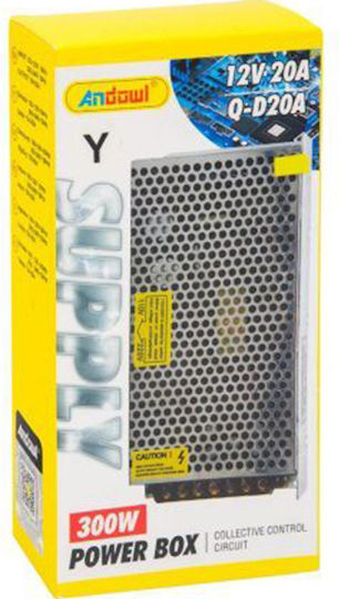 Andowl Qd20a Τροφοδοτικό LED Ισχύος 300W με Τάση Εξόδου 12V