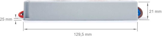 GLP Gpv-18-12 Τροφοδοτικό LED Στεγανό IP67 Ισχύος 18W με Τάση Εξόδου 12V