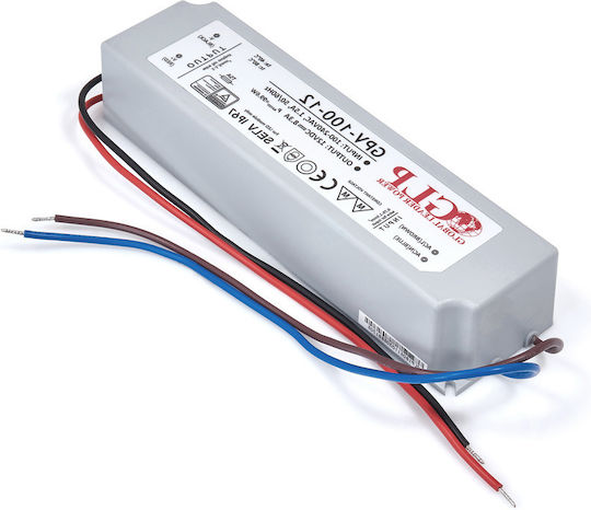 MPL LED Захранване Водоустойчиво IP67 Мощност 100W с Изходно Напрежение 12V