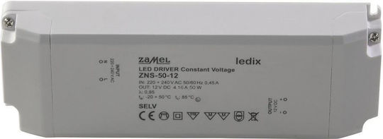 Zamel LED Захранване IP20 Мощност 50W с Изходно Напрежение 12V