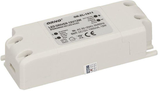 Orno LED-Netzteil IP20 Leistung 12W mit Ausgangsspannung 12V