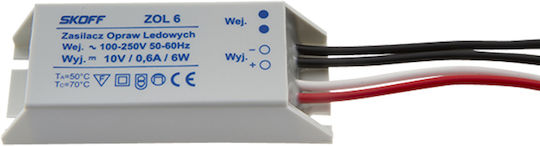 Skoff Τροφοδοτικό LED IP20 Ισχύος 6W με Τάση Εξόδου 10V