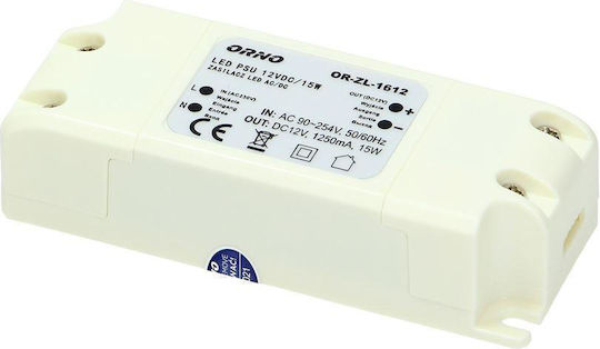 Orno LED-Netzteil IP20 Leistung 15W mit Ausgangsspannung 12V