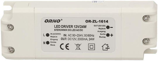 Orno LED-Netzteil IP20 Leistung 24W mit Ausgangsspannung 12V