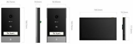 Ezviz Wi-Fi Video Intercom Set Black