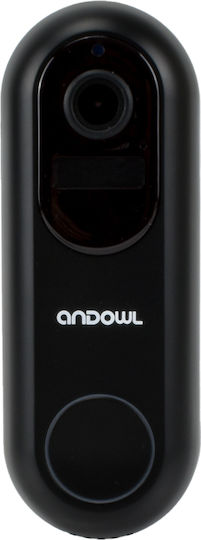 Andowl Wireless Wi-Fi Door Bell Black