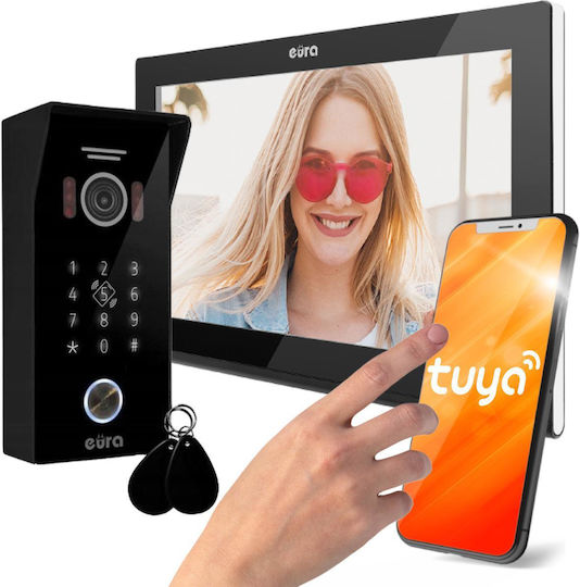 Eura Wireless Video Doorbell Wi-Fi Black