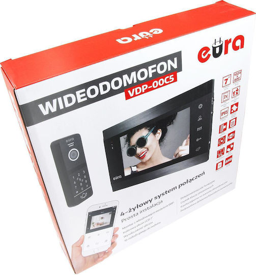 Eura Video-Türsprechanlage-Set Black