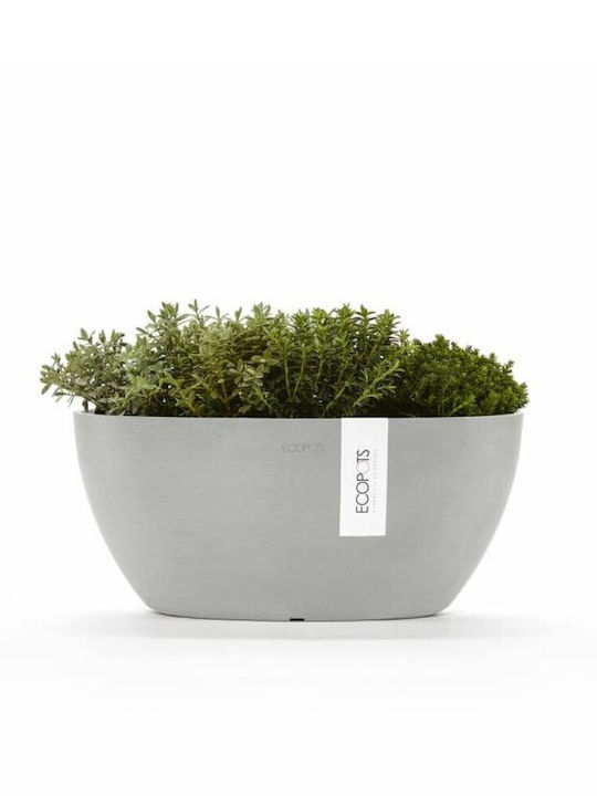 Ecopots Саксия Пластмаса Бял 13x30x13.5εκ.