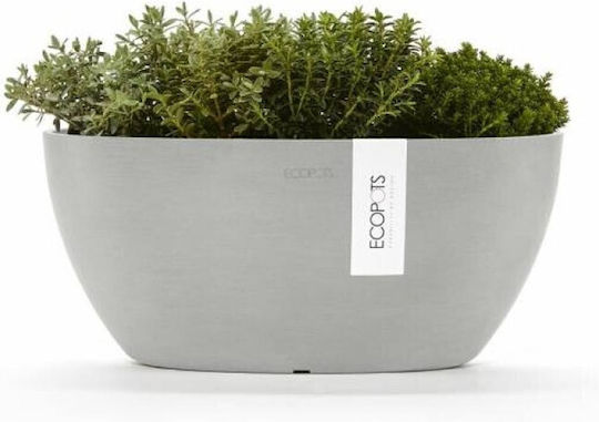 Ecopots Ghiveci Plastic Alb 13x30x13.5εκ.