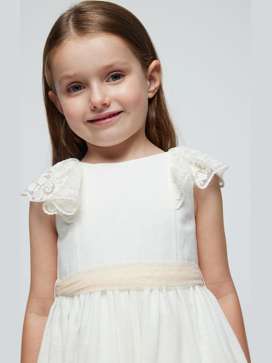 Rochie pentru Copii Mâneca scurta In text: In Romanian: In Alb