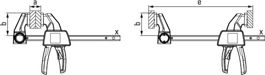 Bessey EZL30-8 Klemme Typ "F" mit maximaler Öffnung von 300mm mm