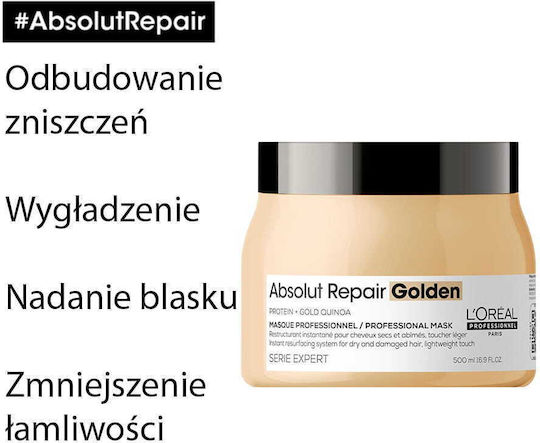 L'Oréal Professionnel Serie Expert Absolut Repair Golden Hair Mask for Repairing 500ml
