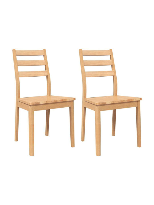 Dining Room Wooden Chair Coffee 48.5x49x90cm 2pcs