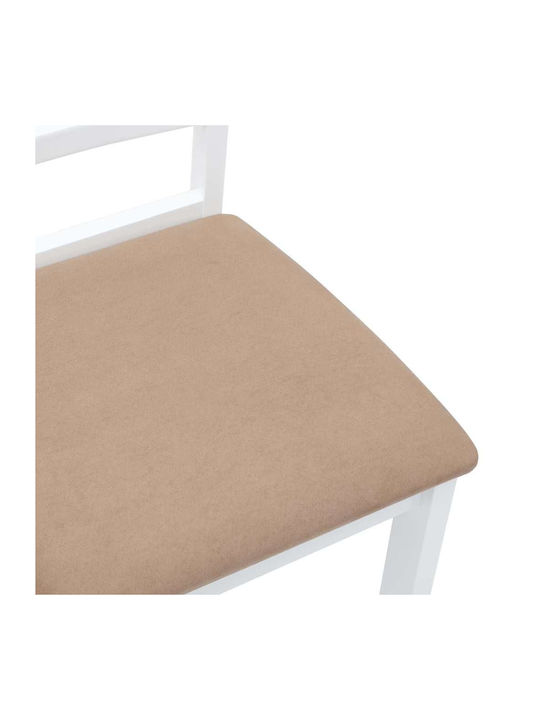 Dining Room Wooden Chair White 42.5x53.5x94cm 2pcs