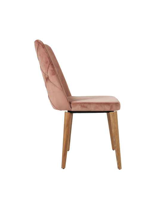 Lotus Dining Room Velvet Chair Pink 49x60x90cm