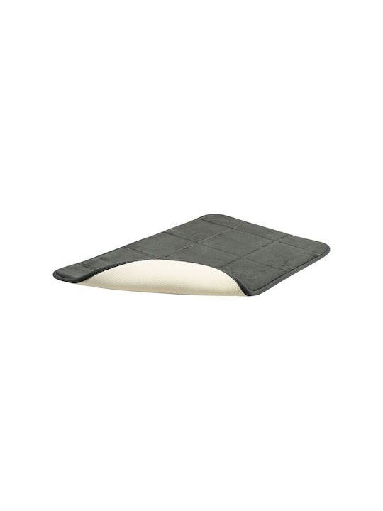 Estia Bath Mat Tiles 02-28527 Black Velvet-Black Metal 40x60cm