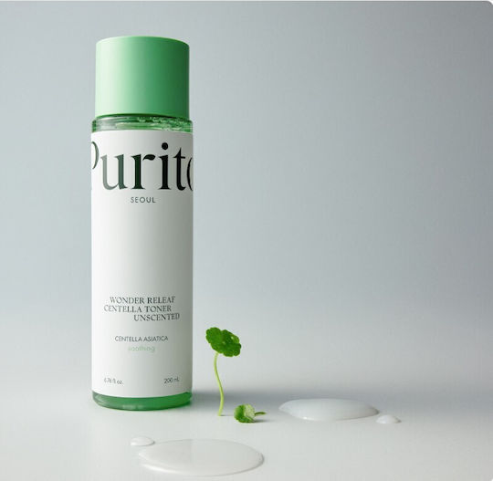 Purito Centella Unscented Toner Lotion Facial Toning with Centella Asiatica & Hyaluronic Acid 200ml
