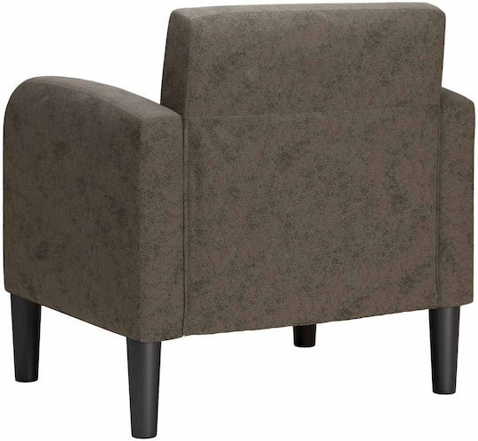 Armchair Made of Dark Gray Artificial Leather 69x67x70cm