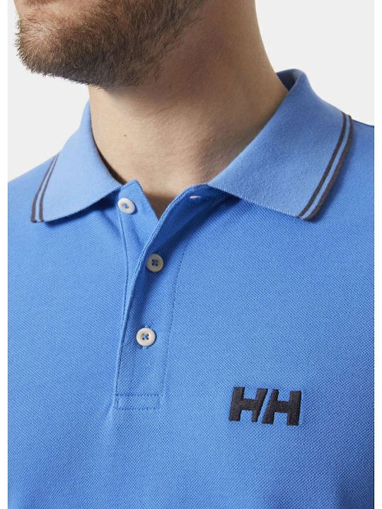 Polo Kurzarm Blause Blau