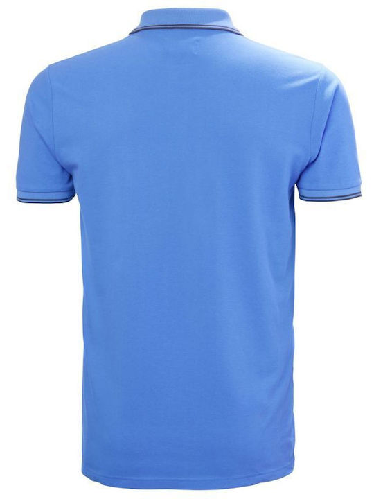 Polo Kurzarm Blause Blau