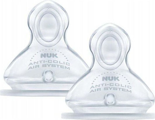 Nuk First Choice Silicone Baby Bottle Teats Medium Flow for 6+ months 2pcs