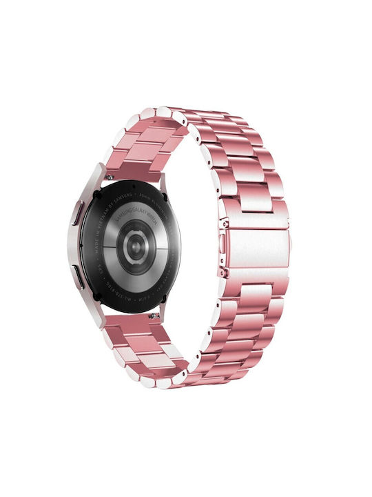 Curea din oțel inoxidabil roz 20mm pentru Samsung Galaxy Watch 4 5 6 7 Fe 4 Classic/6 Classic/5 Pro Huawei