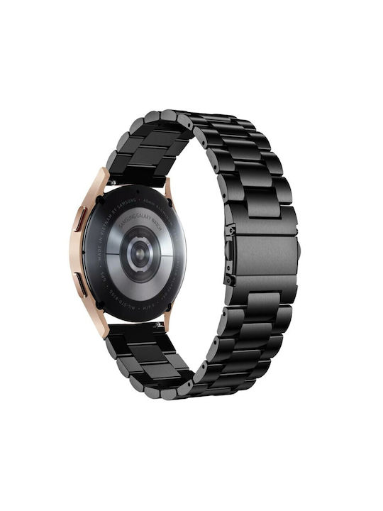 Wearable Straps Stainless Steel Black 20mm Samsung Galaxy Watch4/5/6/7/FE/4 Classic/6 Classic/5 Pro Huawei Watch GT2 / GT3 (42mm) / GT3 Pro (43mm) Amazfit GTS 2 / GTS 2 Mini / GTS 2e Haylou LS02