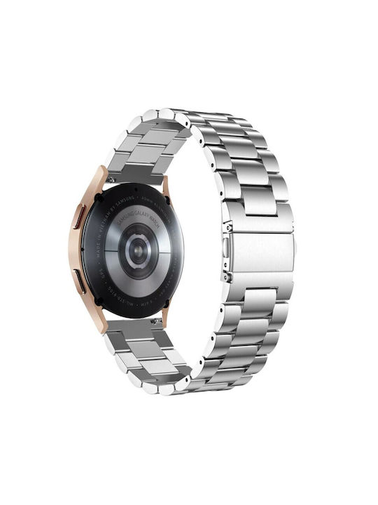 Strap Stainless Steel Silver 20mm Samsung Galaxy Watch 4 5 6 7 Fe 4 Classic/6 Classic/5 Pro Huawe