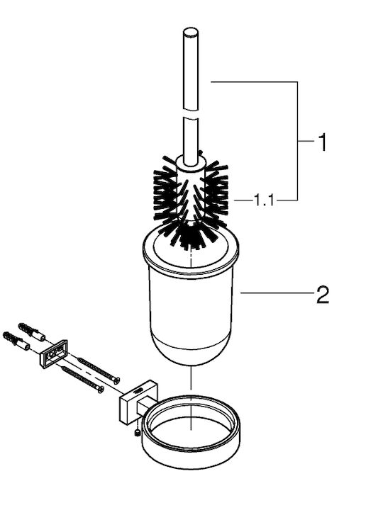 Grohe Inox Toilet Brush Silver